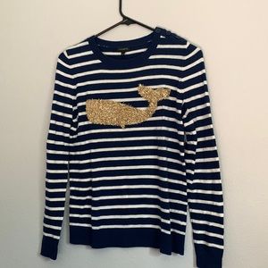 Wool sweater with whale